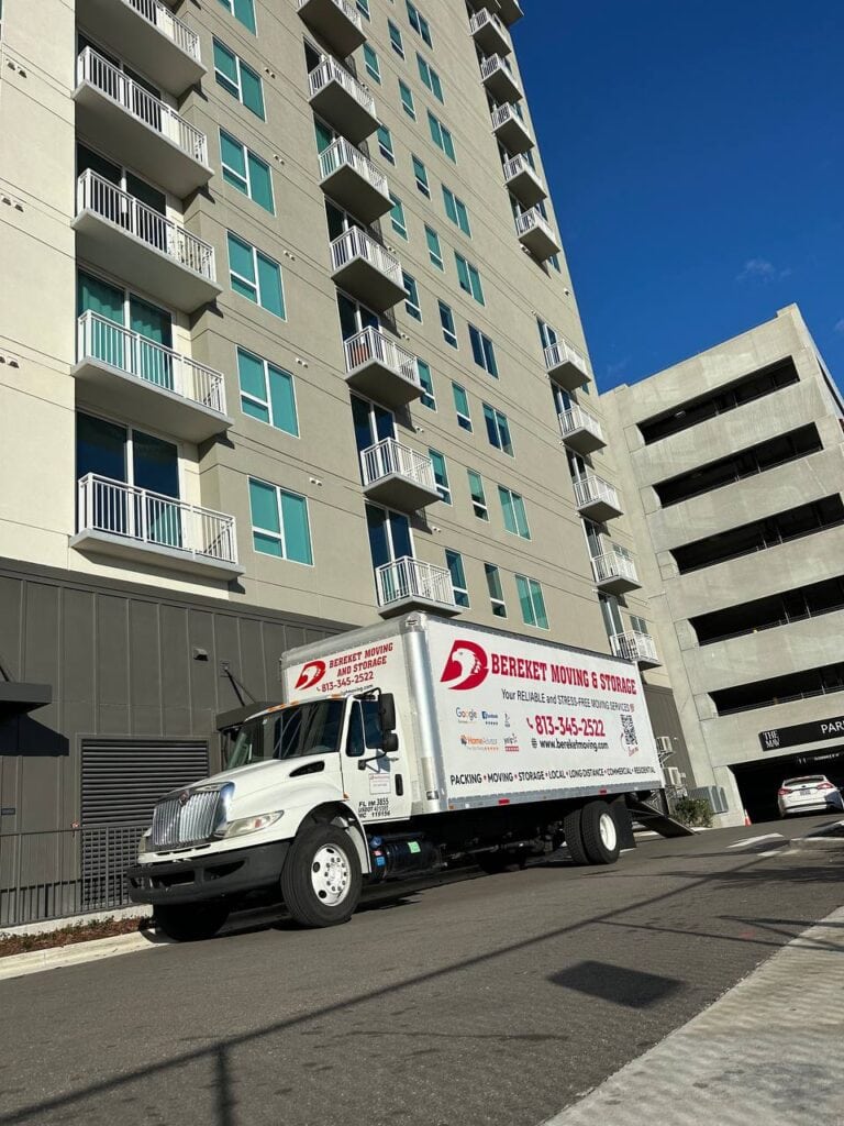 "Bereket Moving crew helping a family move in Tampa Bay Florida"